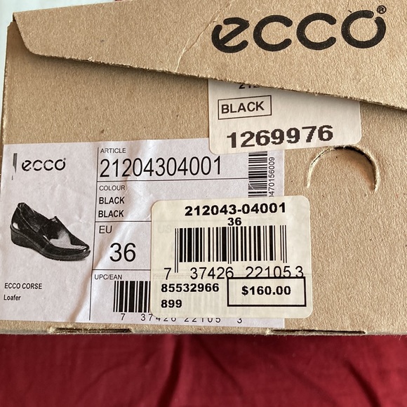 ⭐️ ECCO Host Pick!!! ⭐️ NWT - F12 Corse Black Patent Leather Loafer - SZ EU36* - Picture 7 of 12